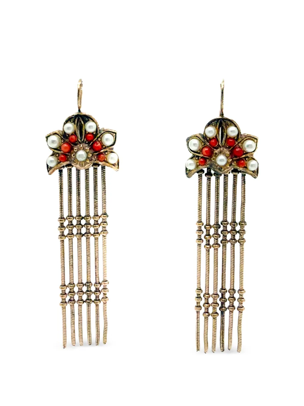 Jennifer Gibson Jewellery 1970s Ohrringe mit viktorianischer Quaste - Gold