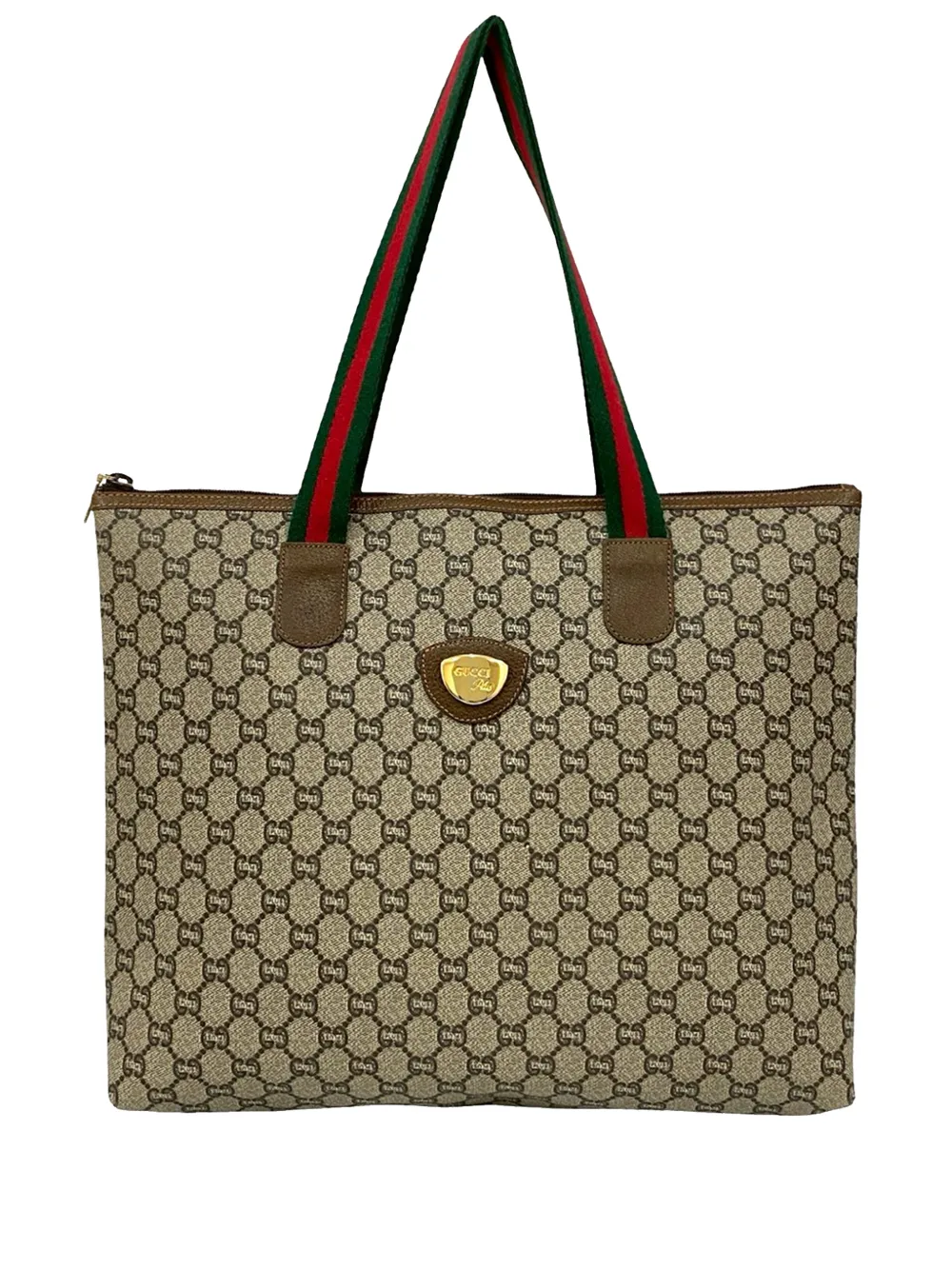 Gucci Pre-Owned 20th Century GG Supreme Plus Web tote bag - Marrone