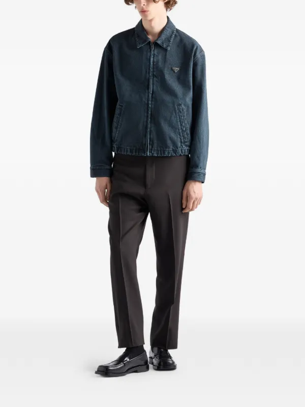 Prada Denim Blouson Jacket | Blue | FARFETCH