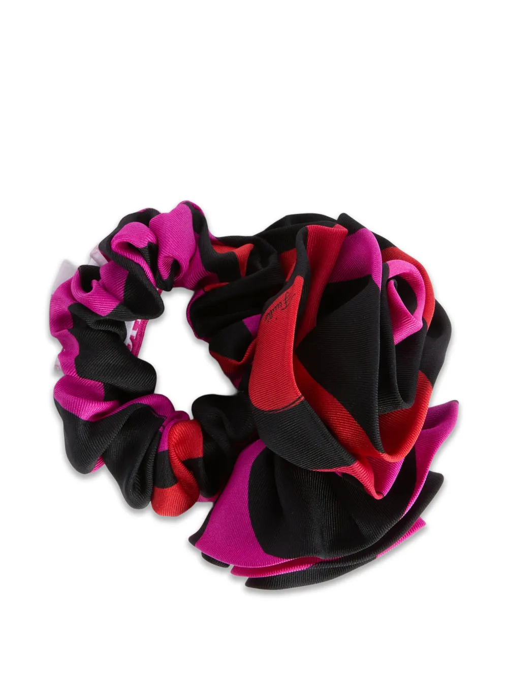 PUCCI Zijden haarelastiek met roosdetail Roze