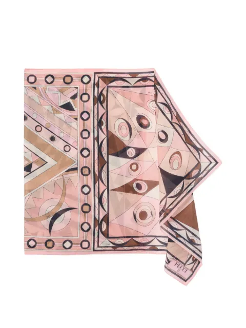 PUCCI geometric cotton scarf