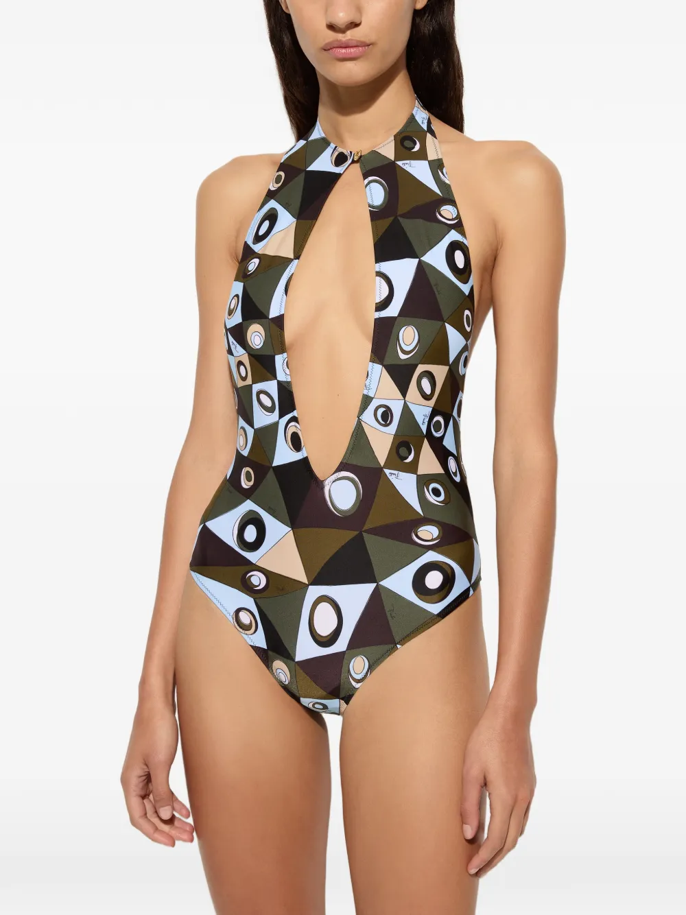 Occhi-print swimsuit