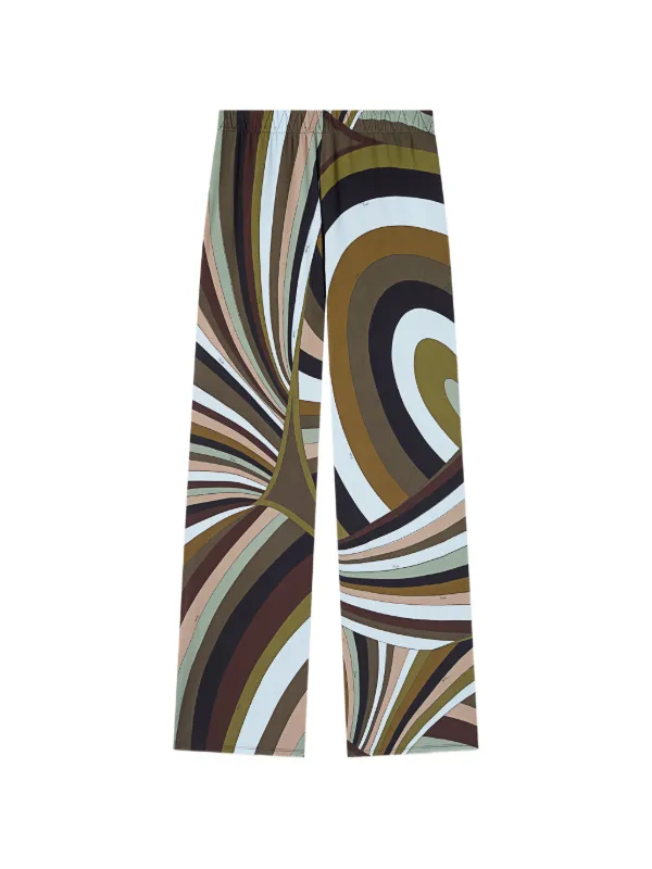 Pucci Iride Print Pants in Brown