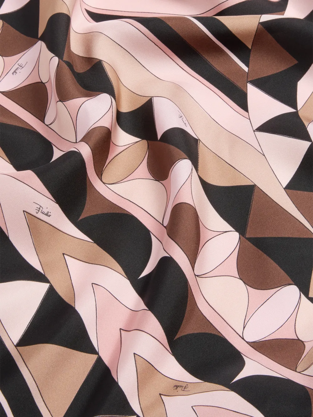 PUCCI Zijden sjaal met Manuba-print Roze