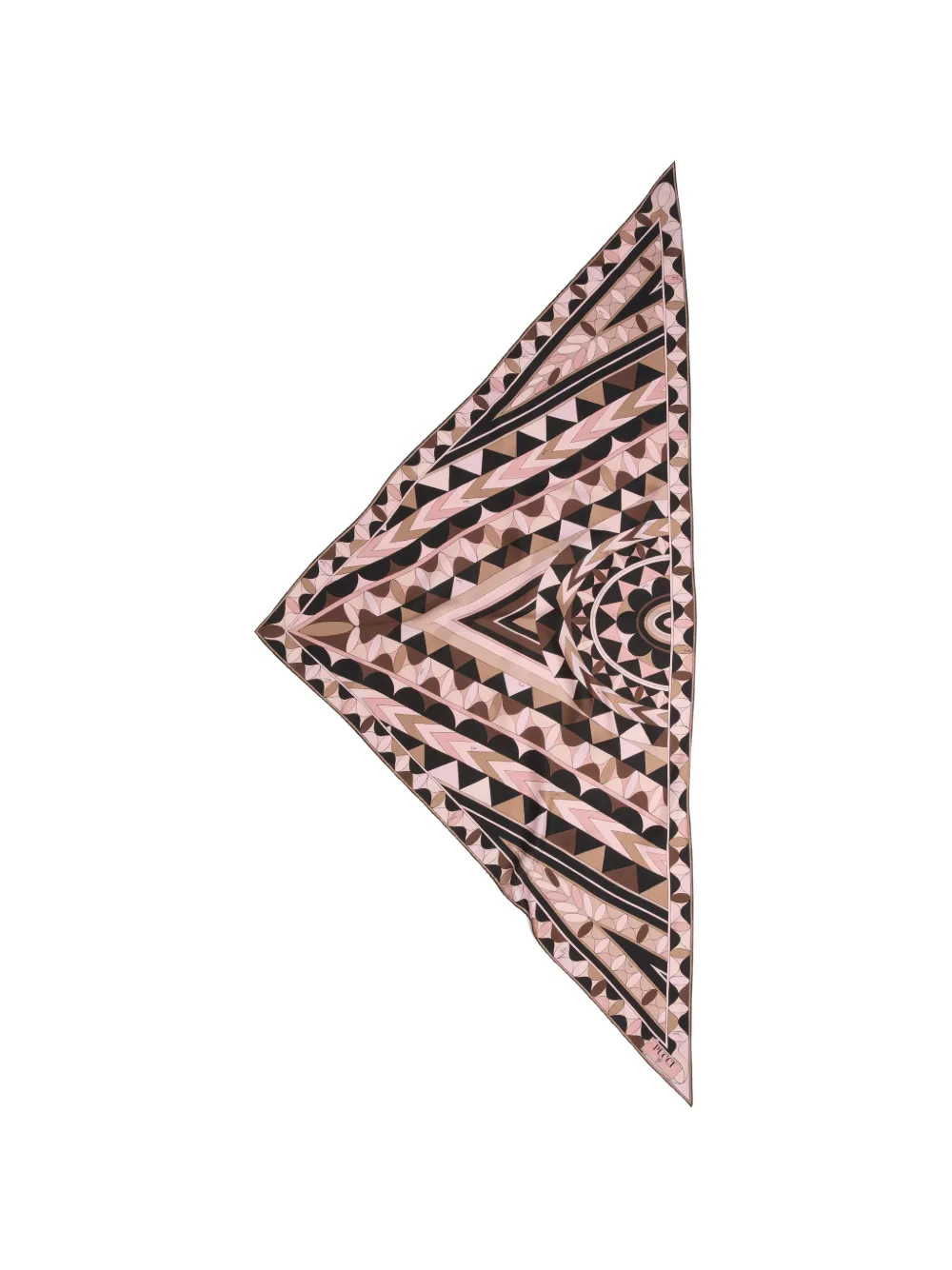 PUCCI manuba print silk triangle scarf - Rosa