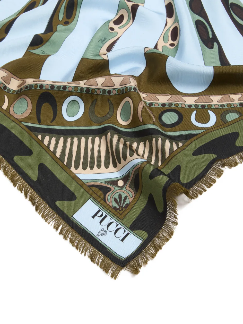  Pucci Mixed-print Silk Stole - Green 