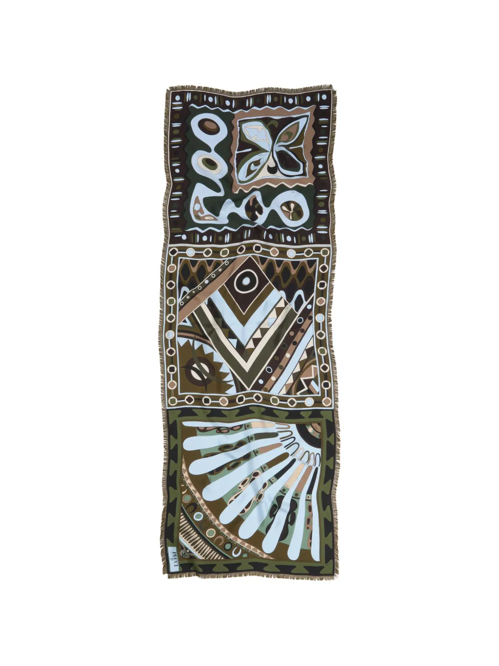 PUCCI mixed-print silk stole - Verde