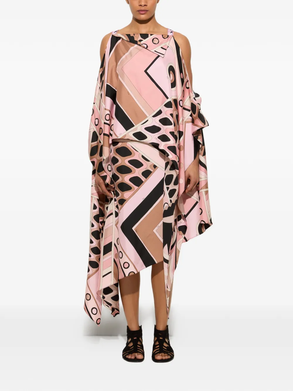 PUCCI vivara print silk dress - Rosa