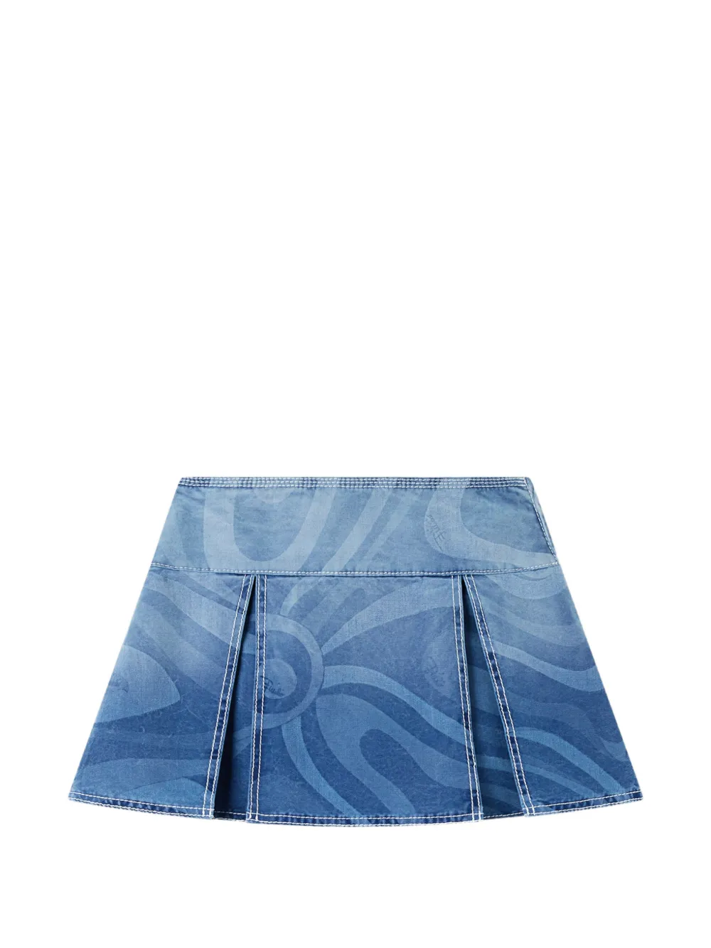PUCCI print denim skirt - Blu