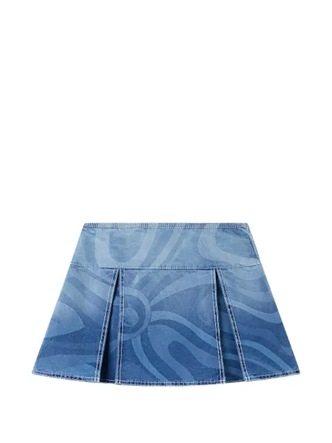 PUCCI — Marmo print denim skirt