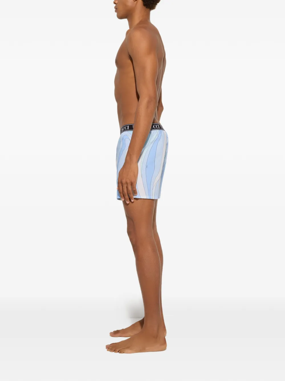  Pucci Boxer Con Stampa Marmo - Blu 