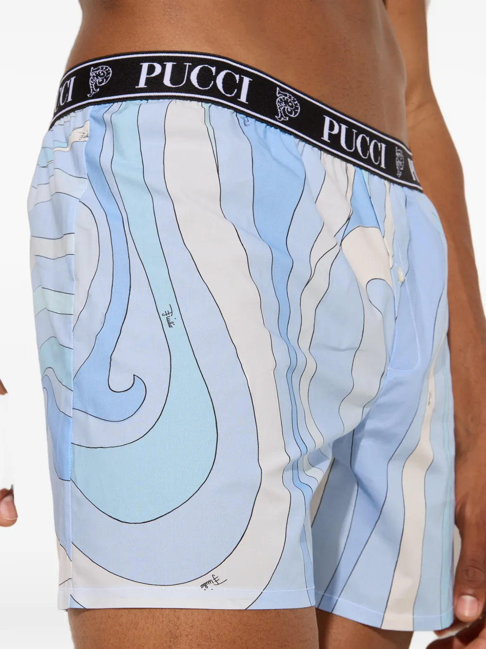 PUCCI Boxershorts met Marmo-print Blauw