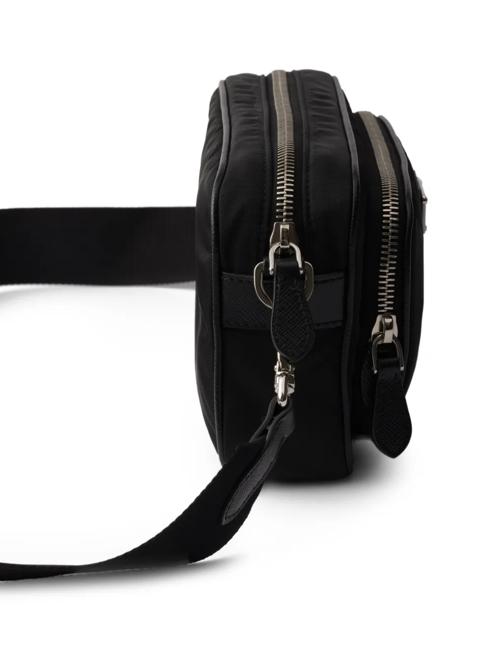 Prada Schoudertas met rits Zwart