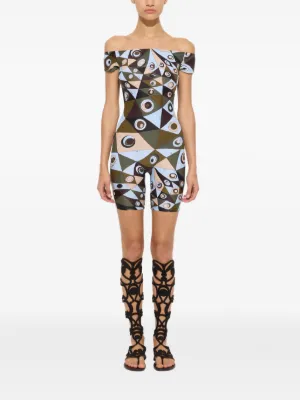 EMILIO PUCCI 幾何学模様 オールインワン☆人気柄 PUCCI ウィメンズ