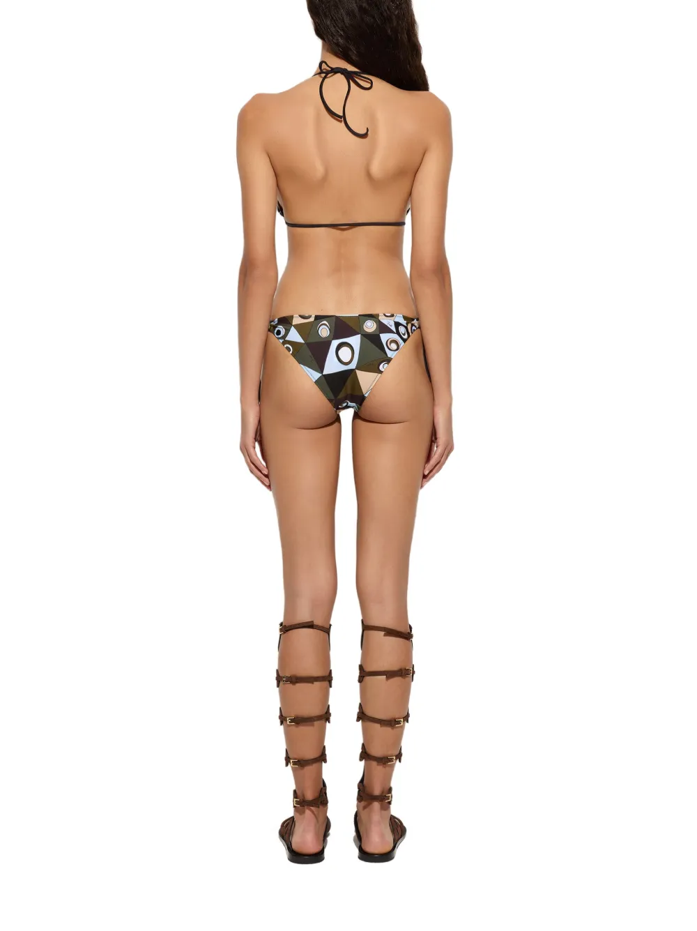  Pucci Bragas De Bikini Ajustables Con Estampado Occhi - Verde 