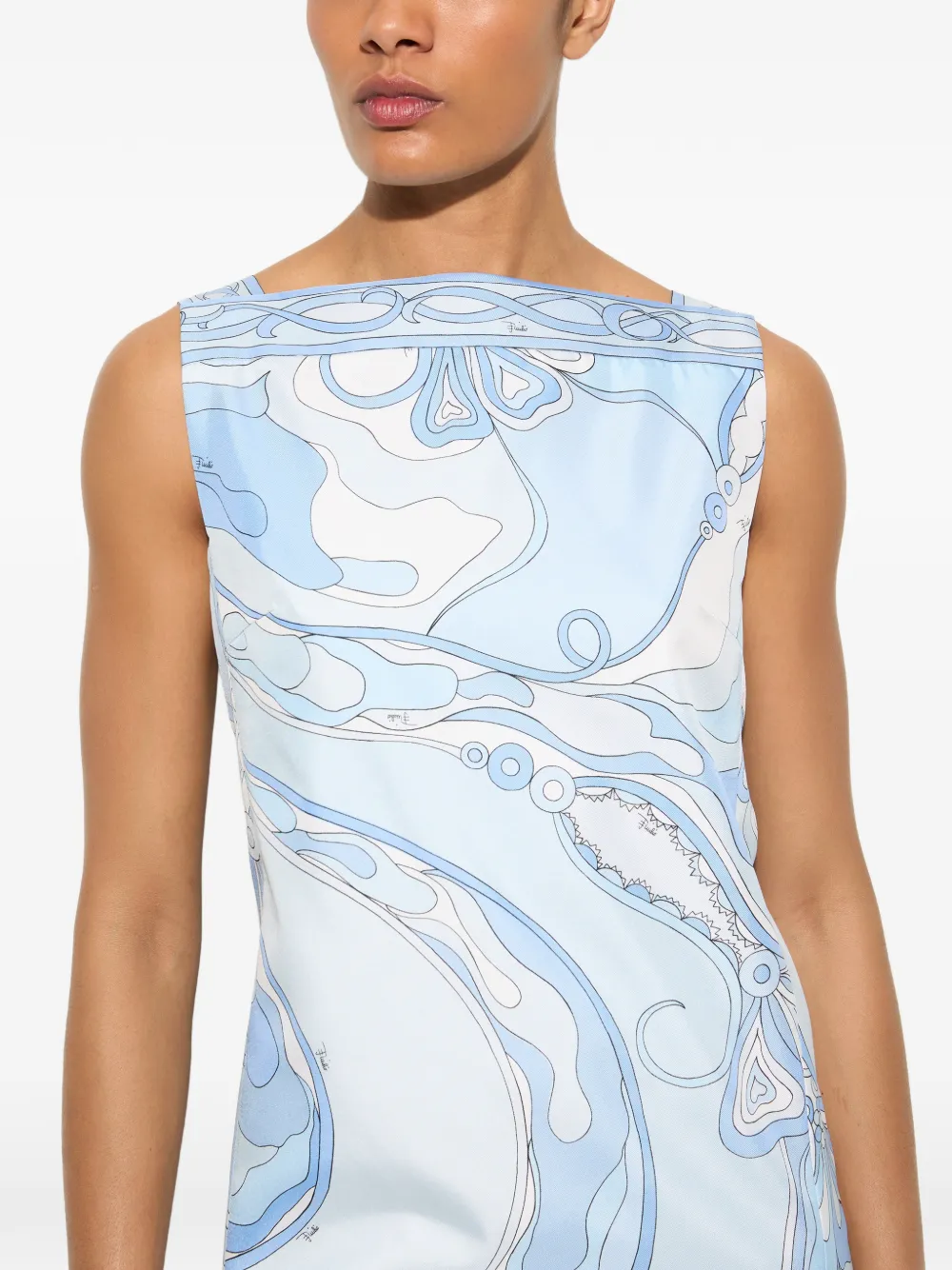 Orchidee-print silk dress