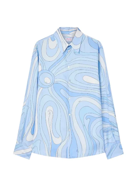 PUCCI Marmo-print oversized silk shirt