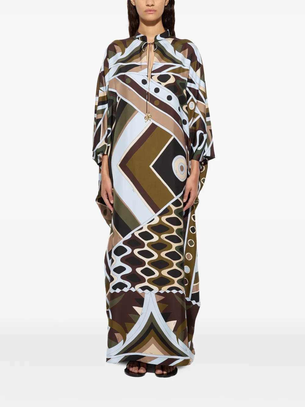 PUCCI Zijden tuniek met Vivara-print Bruin