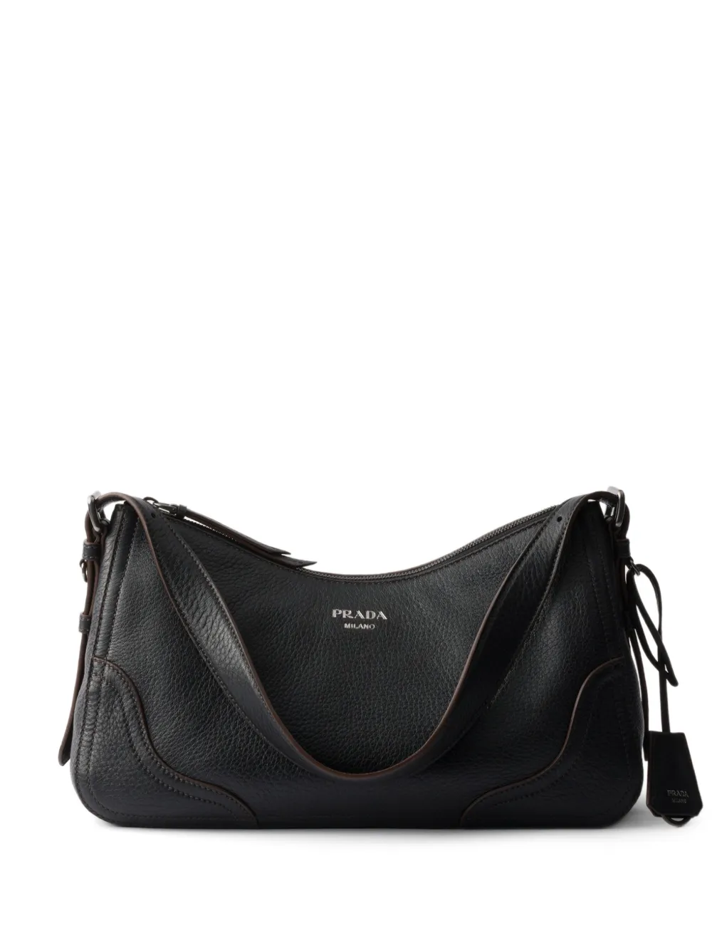 Prada Aimèe large leather shoulder bag - Nero