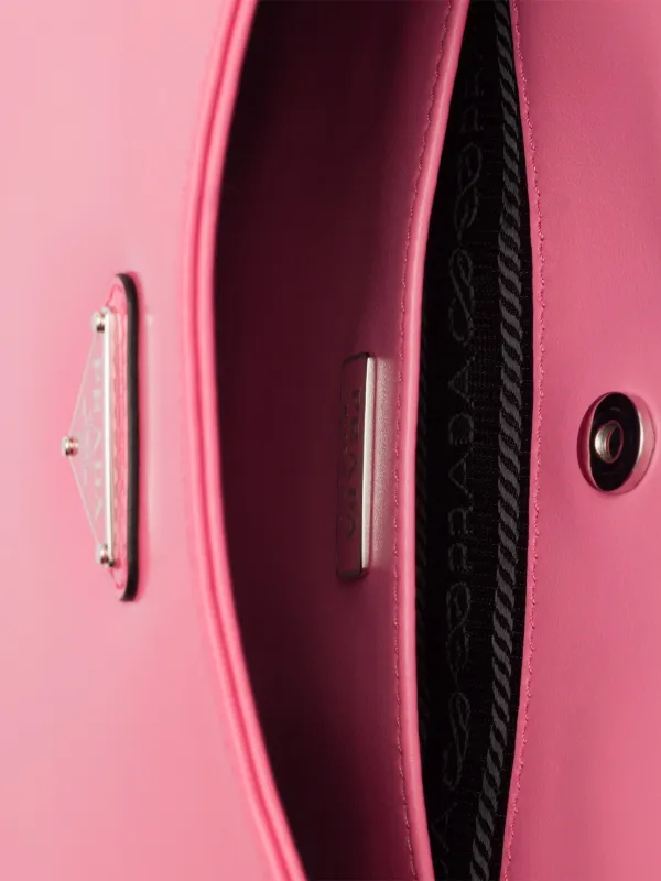 PRADA ピンク レザー ハンドバッグ ショルダーバッグバラ フラワー 革 Prada Cleo Brushed Leather Shoulder Bag | Pink | FARFETCH