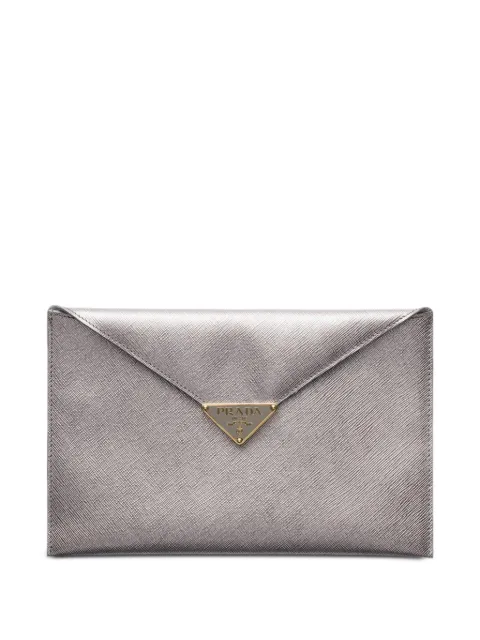 Prada サフィアーノレザー エンベロープ クラッチバッグ