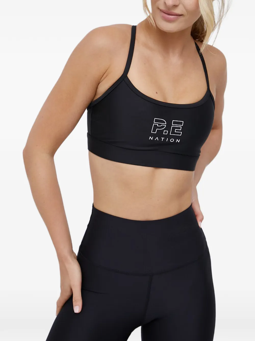 P.E Nation logo-print sports bra