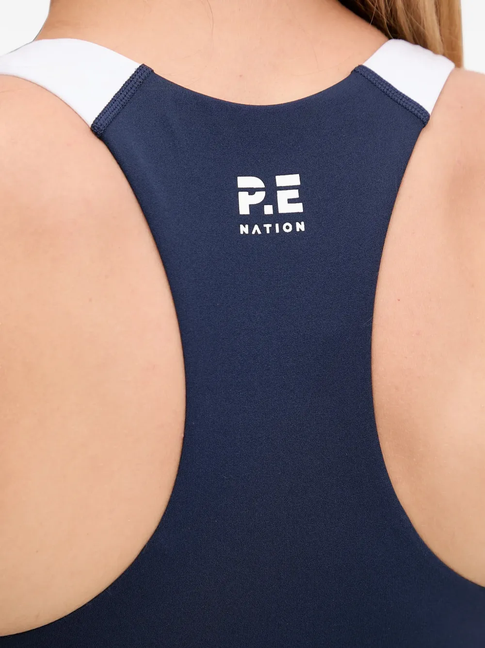 P.E Nation Sport-bh met logoprint Blauw