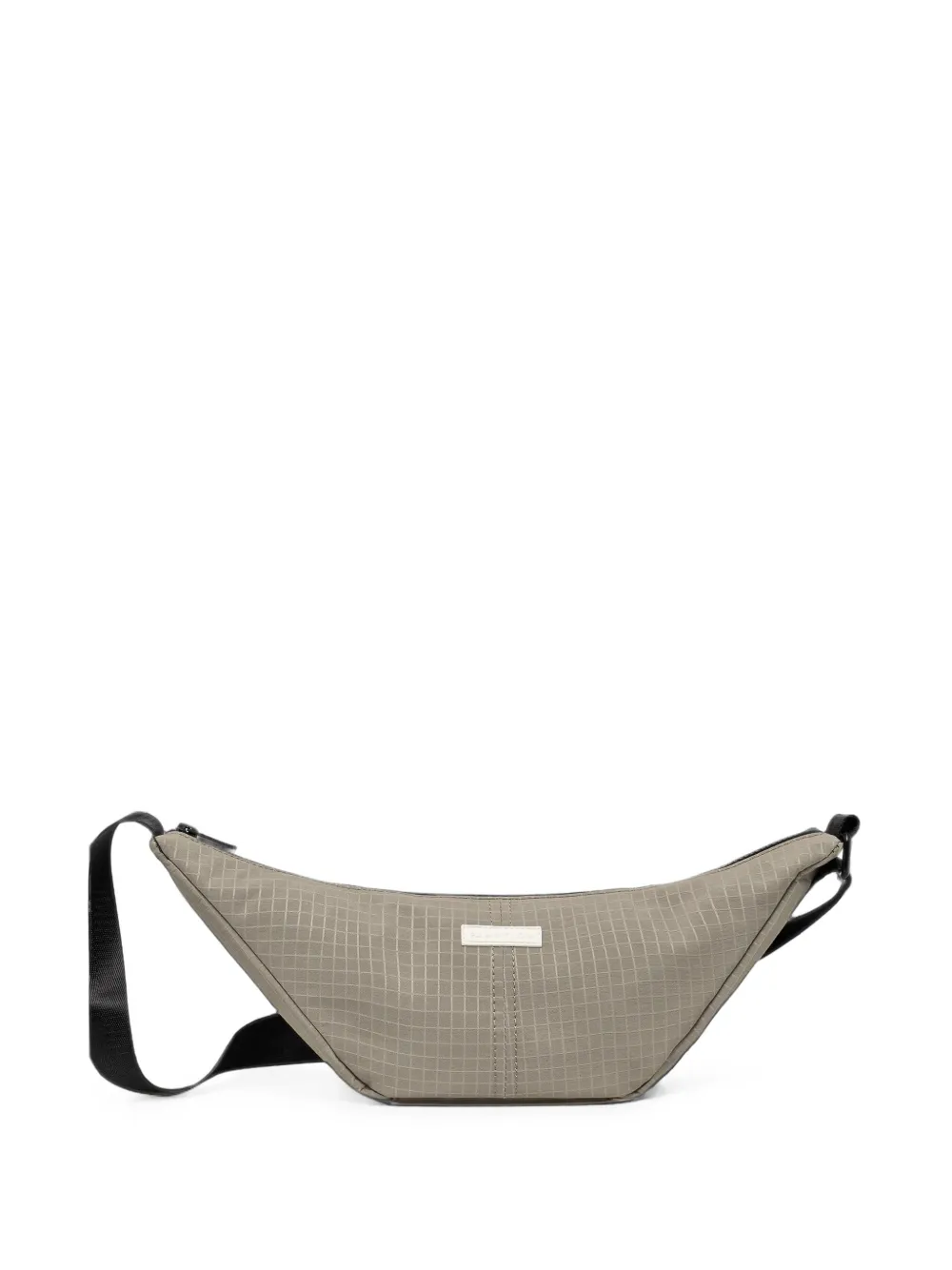 P.e Nation Ripstop-texture Logo-patch Shoulder Bag In Gray