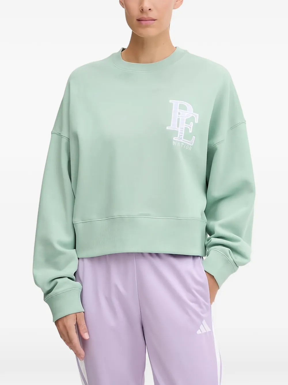 P.E Nation Summit Sweat embroidered-logo sweatshirt - Verde