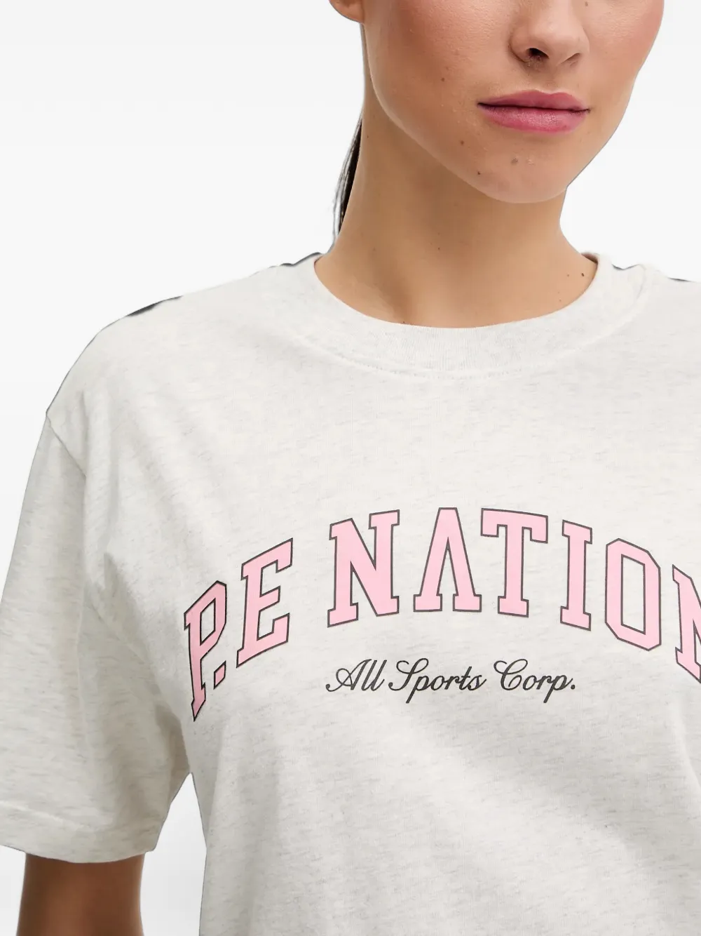 P.E Nation Heritage logo-detail T-shirt Grijs