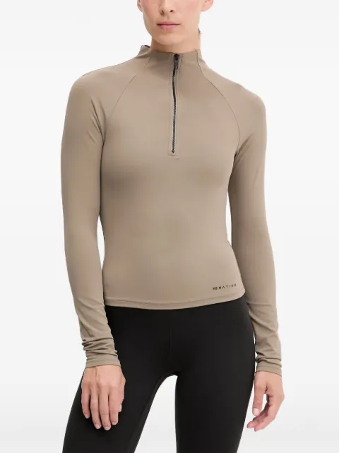 P.E Nation Routine half-zip mock-neck T-shirt