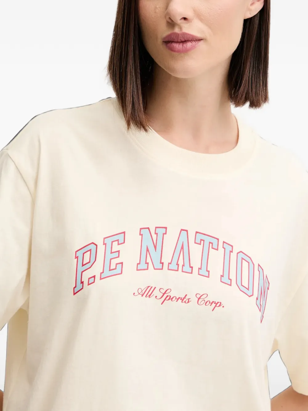 P.E Nation Heritahe graphic T-shirt Beige