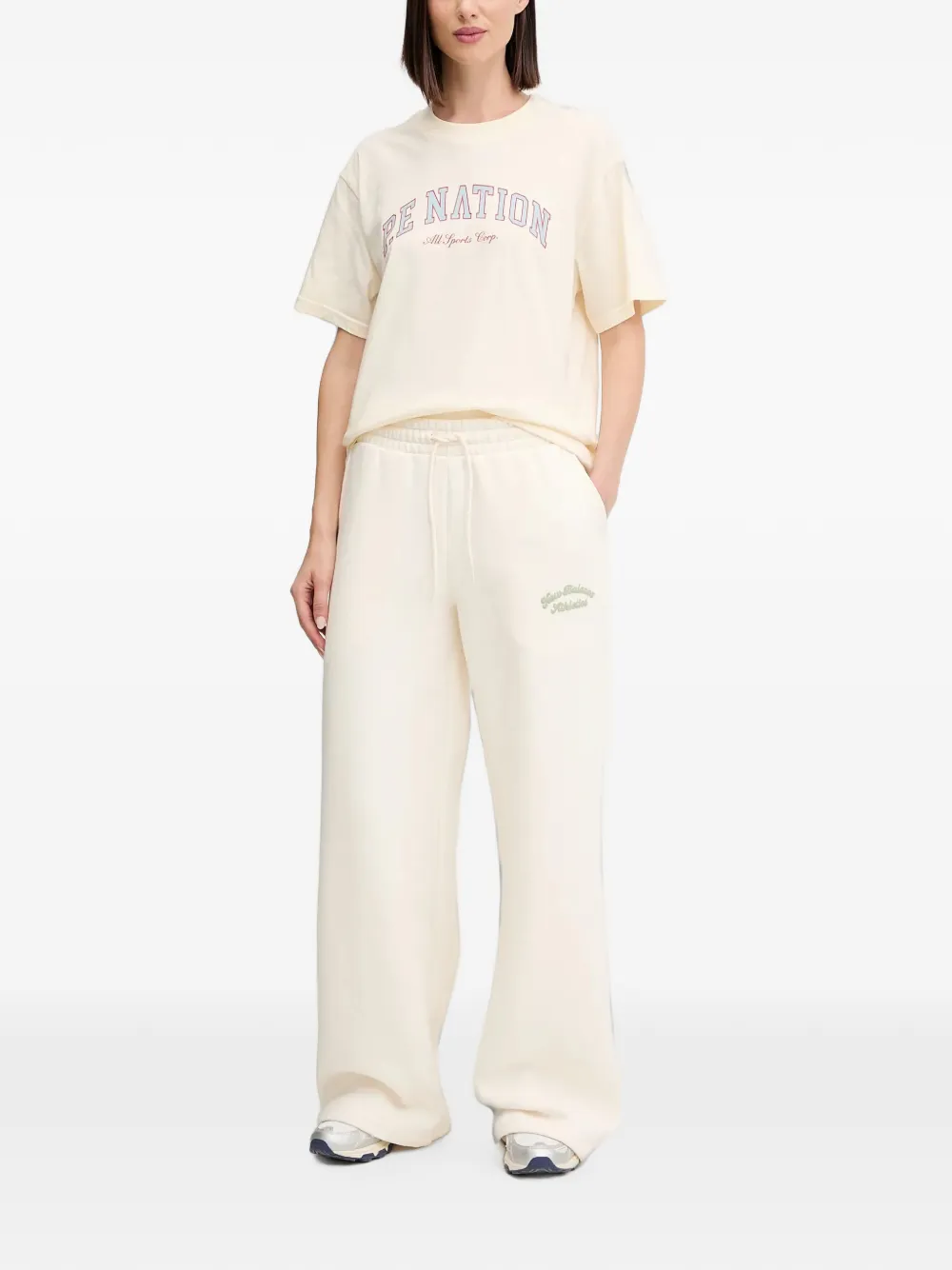 P.E Nation Heritahe graphic T-shirt Beige