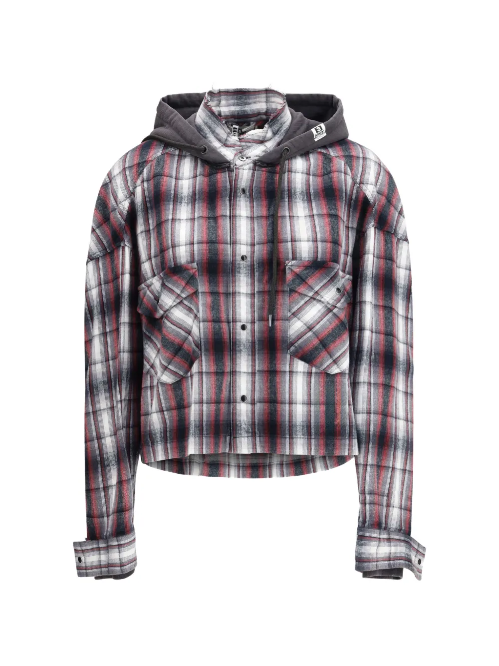 Maison MIHARA YASUHIRO hooded checkered hoodie - Bianco