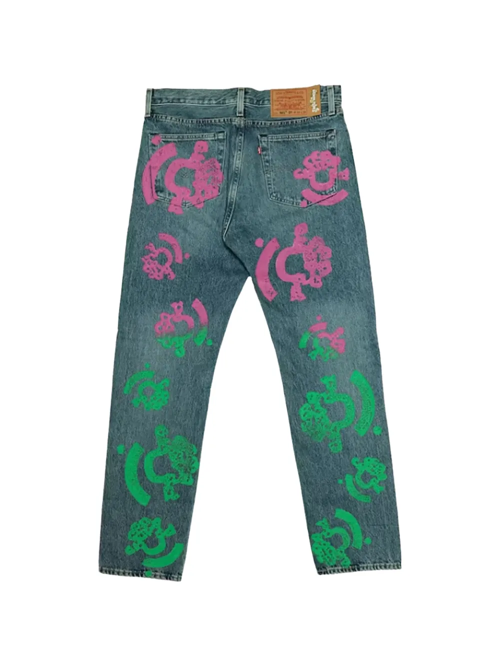 Denim Tears x Bstroy Tears 501 jeans Blauw
