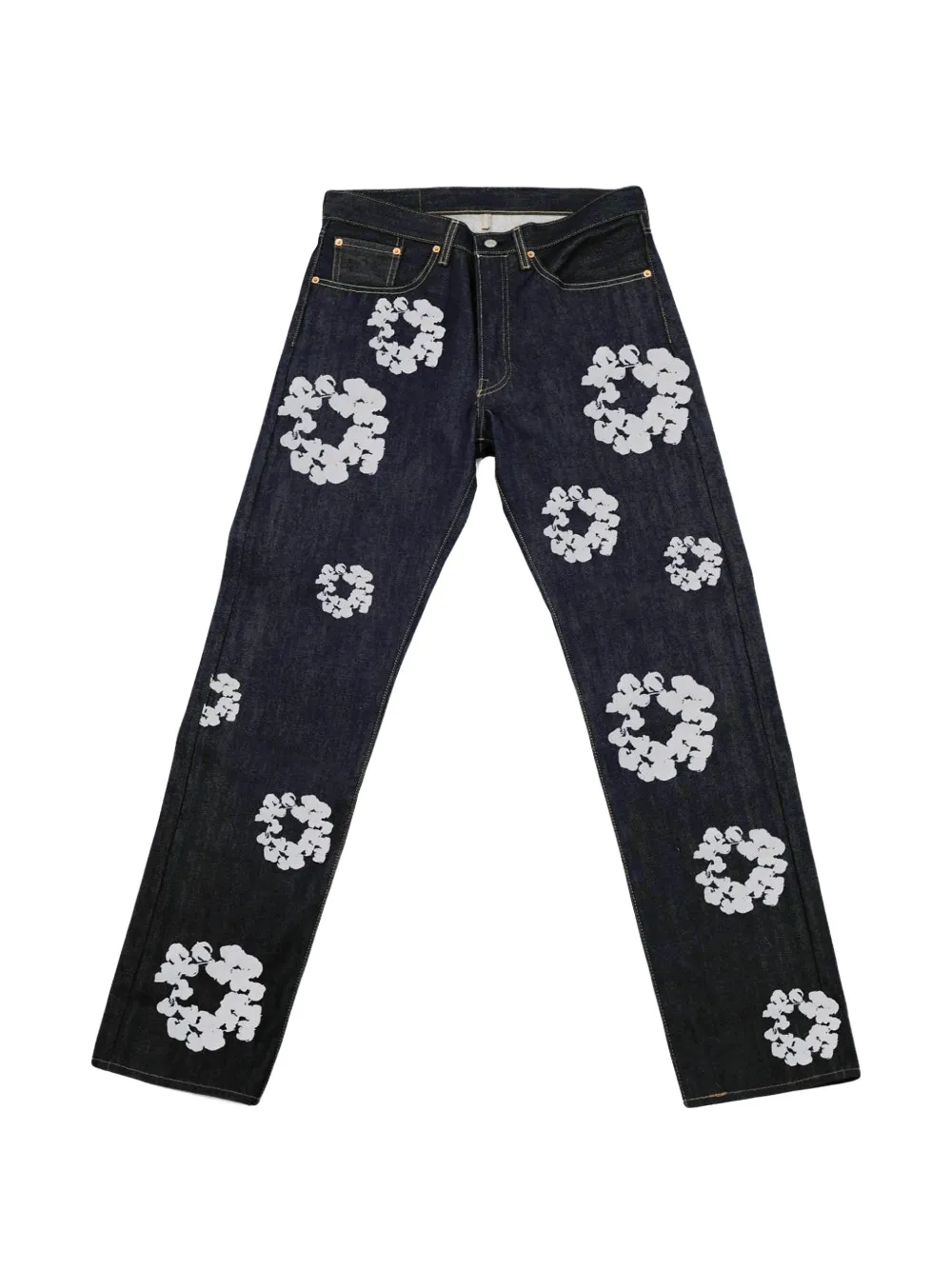 Denim Tears cotton straight-leg jeans - Blau