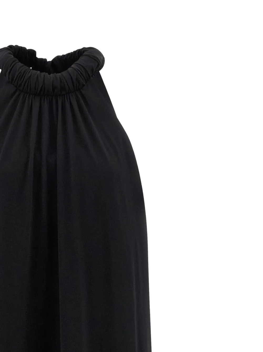 Nude Mouwloze jurk met hals Zwart