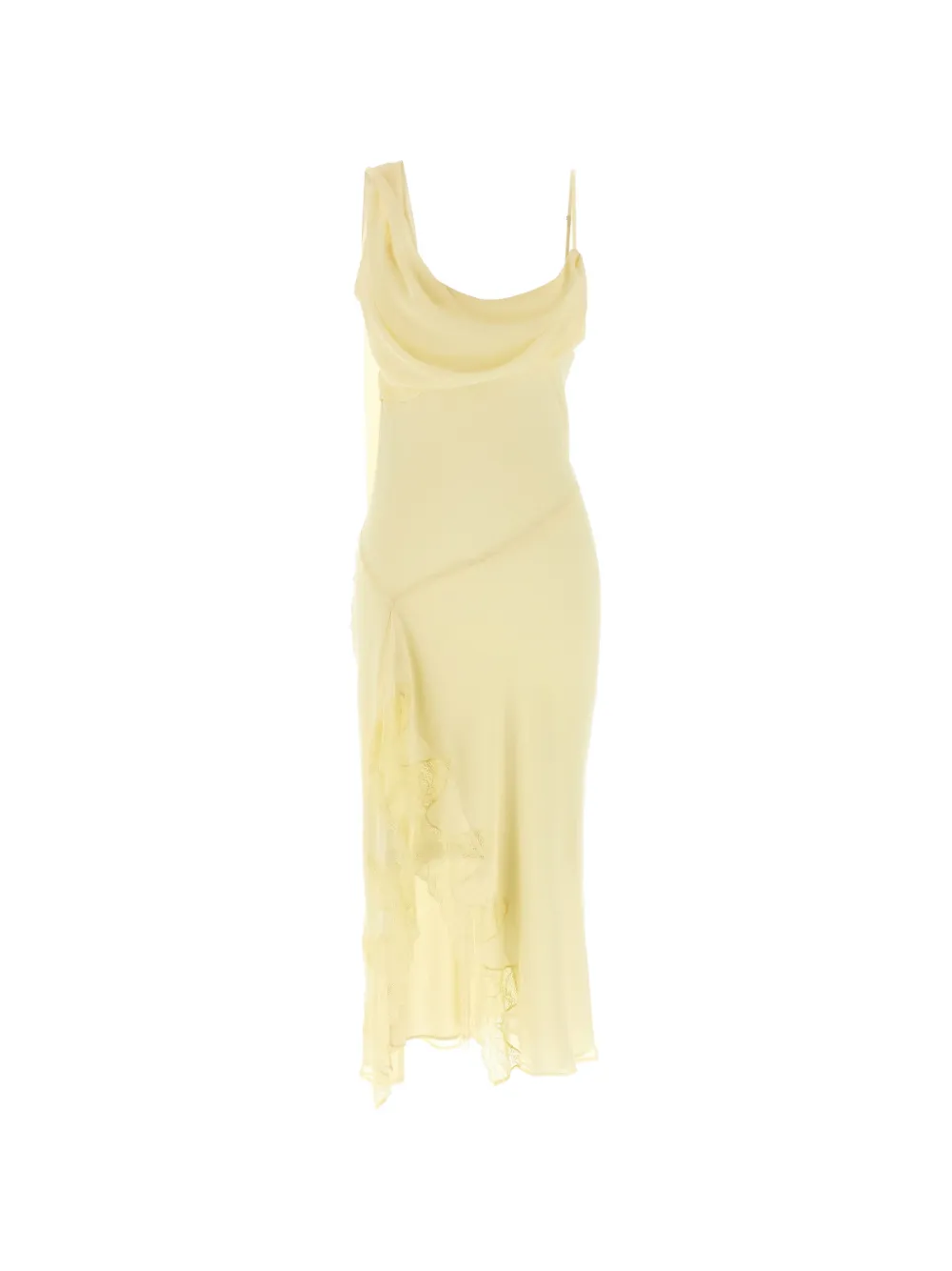 VAILLANT STUDIO adjustable straps lace dress - Giallo