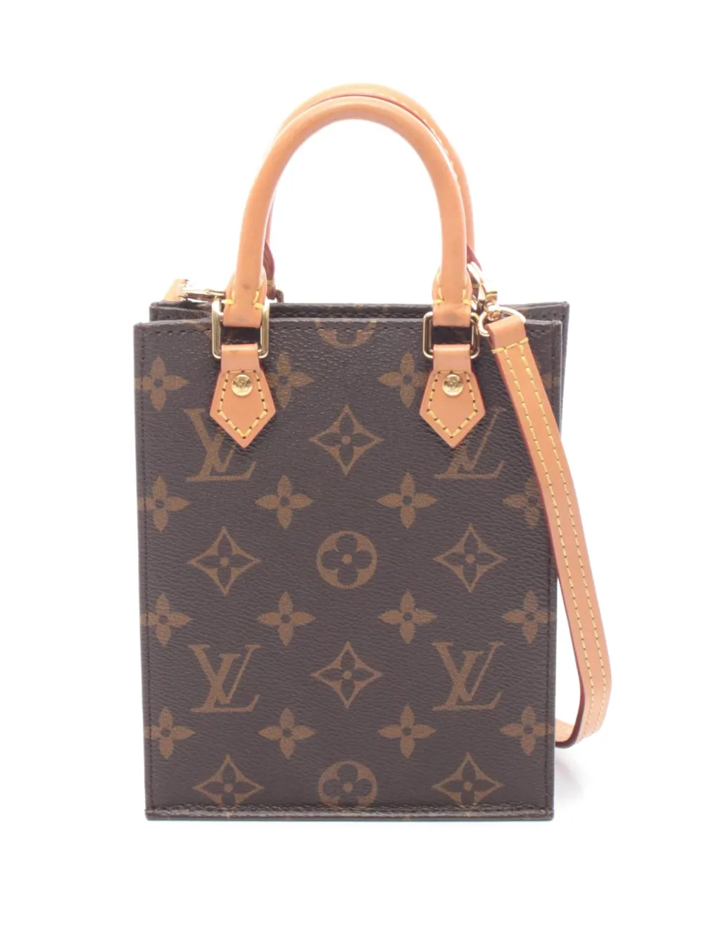 Louis Vuitton Pre-Owned 2010-2026 Monogram Petit Sac Plat satchel - Marrone