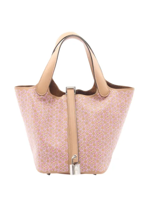 Hermès Pre-Owned 2022 Swift Lucky Daisy Picotin Lock 18 handbag