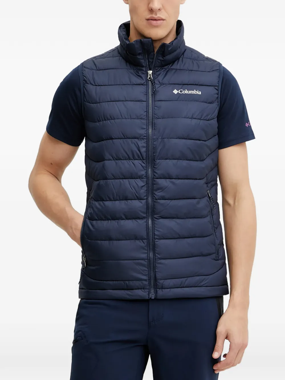 Columbia zip-up padded gilet - Bleu Columbia zip-up padded gilet - Bleu