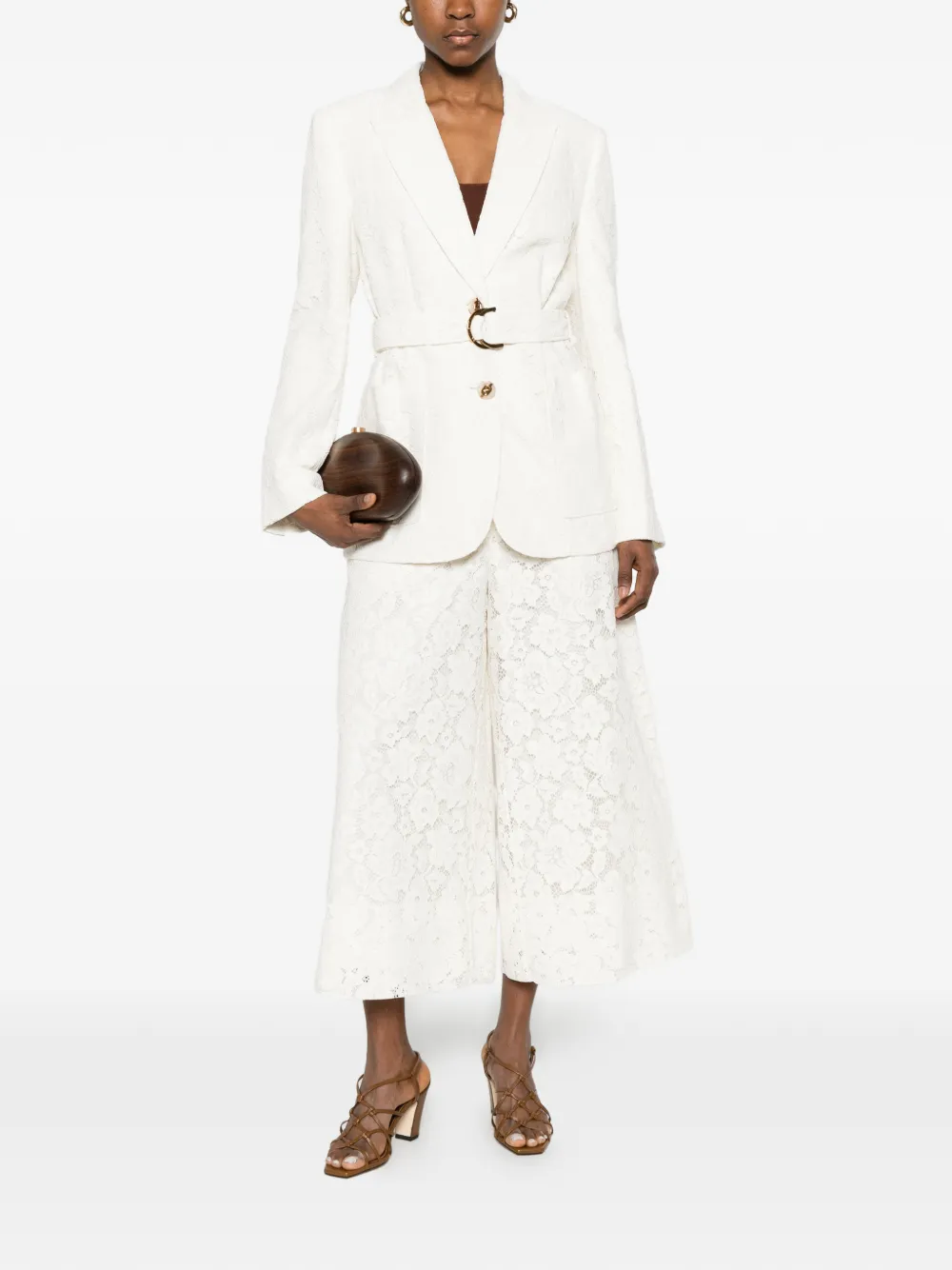 ZIMMERMANN Luna blazer met ceintuur Beige