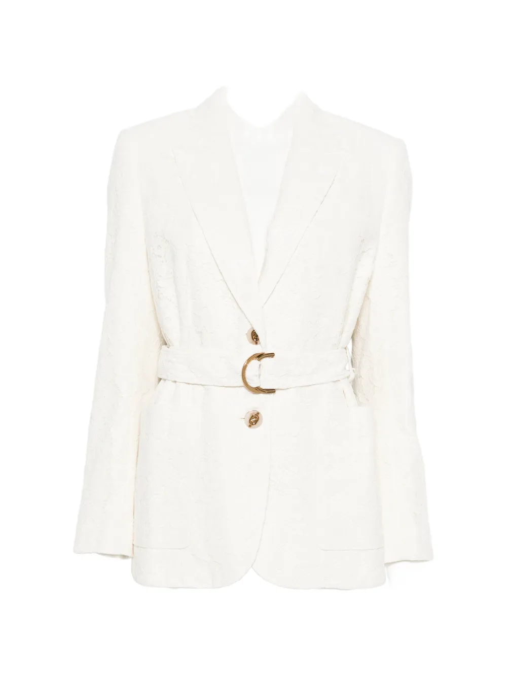 Zimmermann Luna Belted Blazer In Neutral