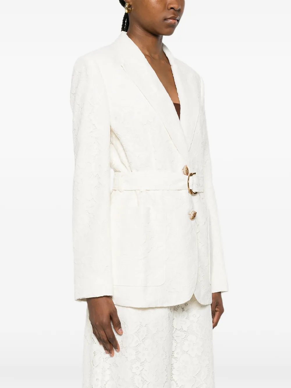 ZIMMERMANN Luna blazer met ceintuur Beige