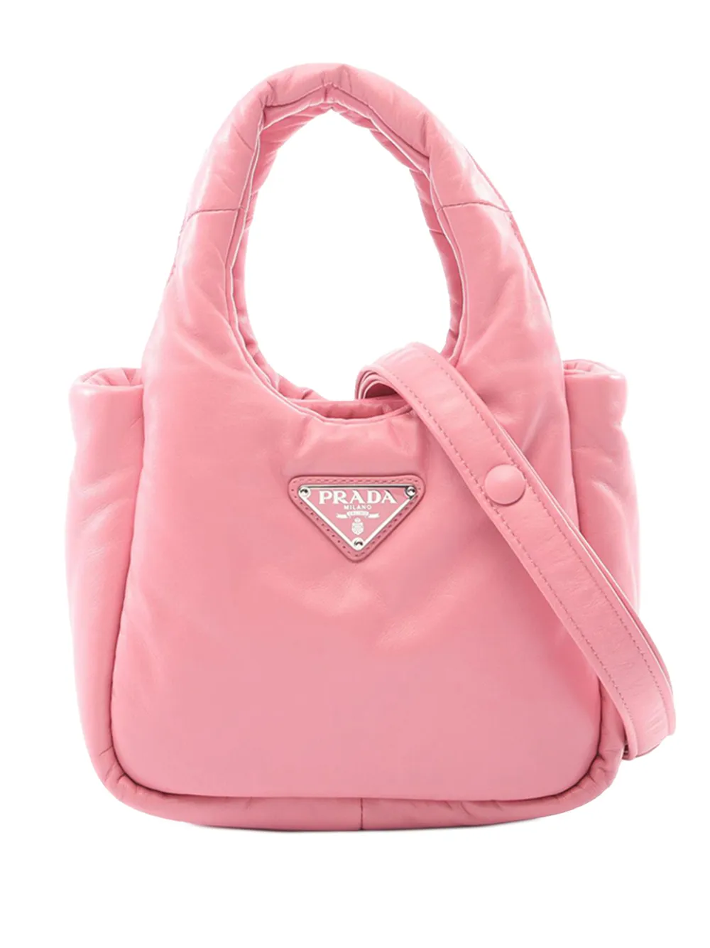 Prada Pre-Owned 2013-2026 Small Soft Padded Nappa Double Handled Bag satchel - Rosa