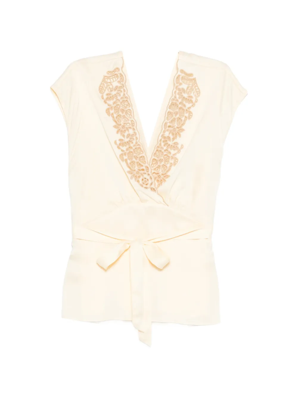 Antik Batik Mariella tie-fastening blouse - Toni neutri