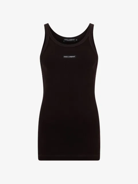 Dolce & Gabbana logo-patch rib vest
