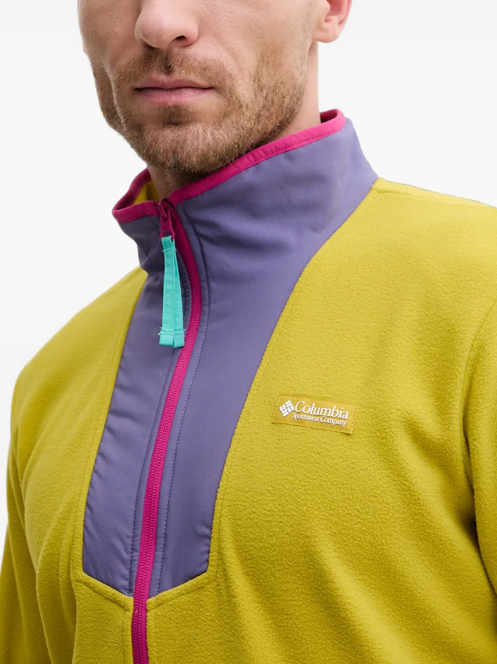 Columbia Sweater met colourblocking Geel