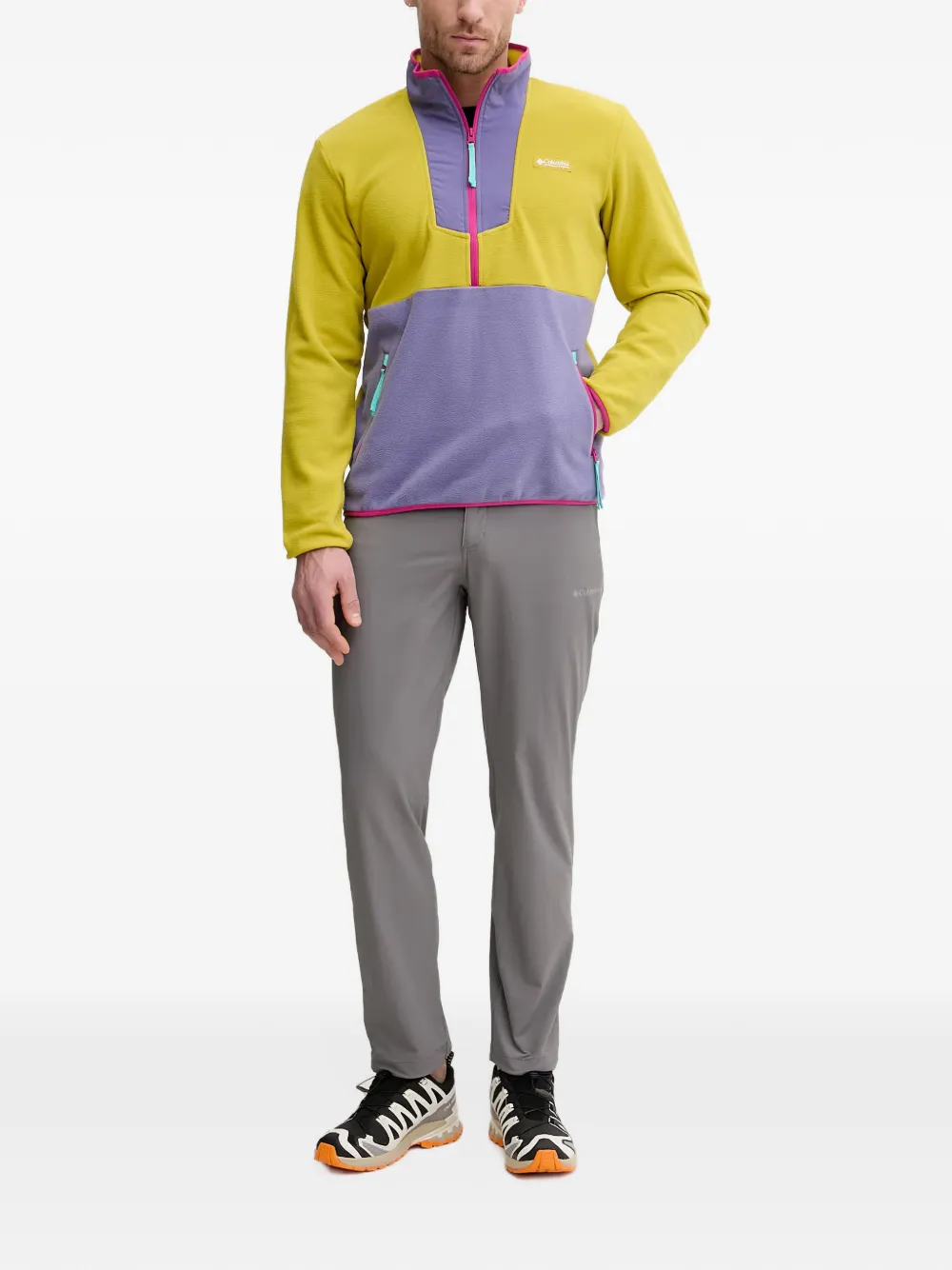 Columbia Sweater met colourblocking Geel