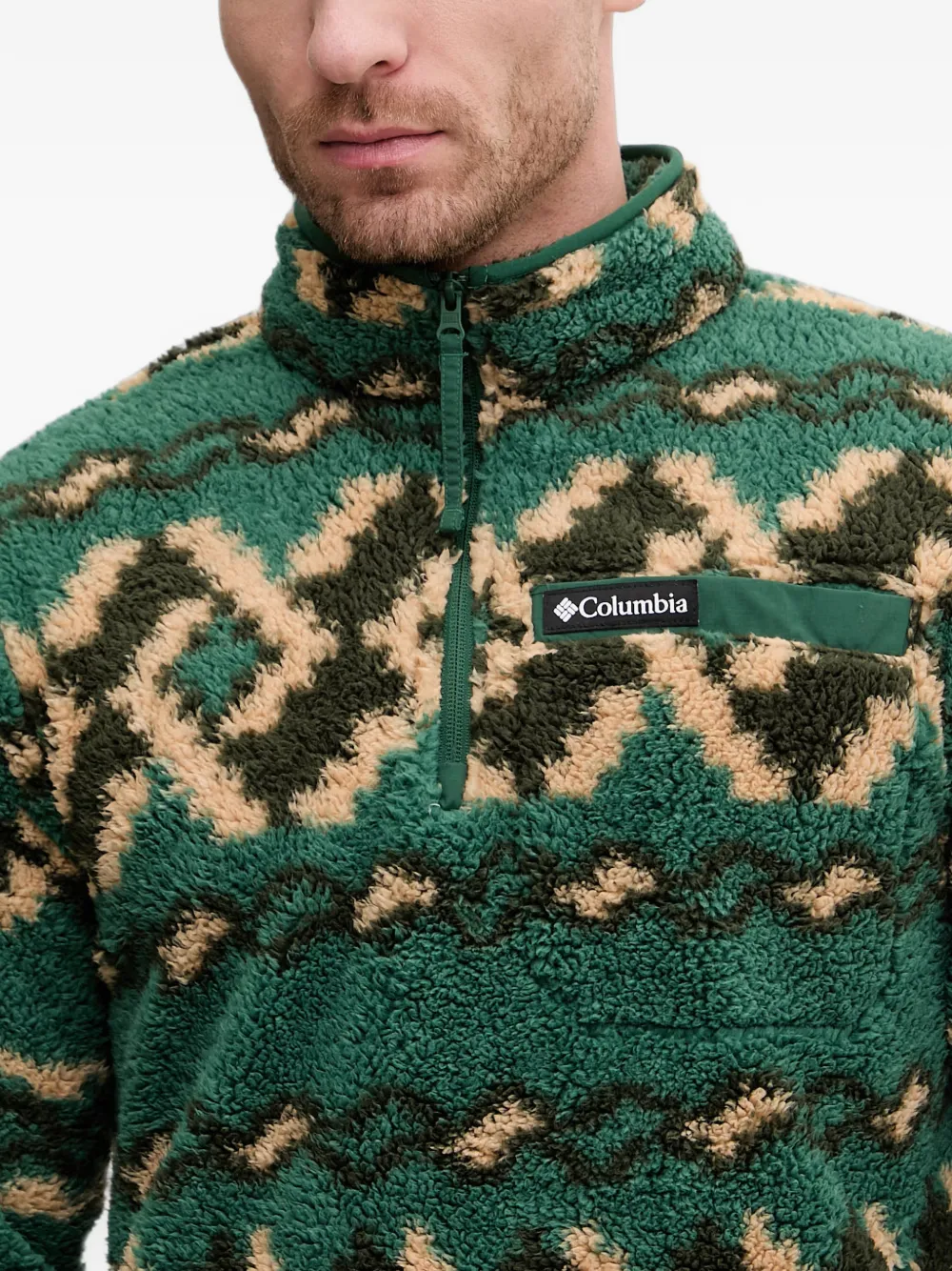 Columbia Rugged Ridge™ geometric-pattern half-zip sweater Groen